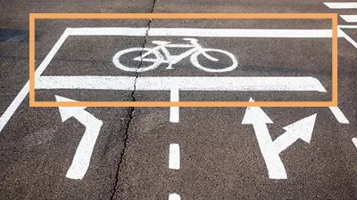 Zone avancée pour cyclistes